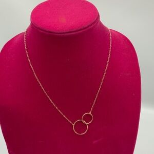 New Dear Ava Elegant Rose Gold Interlocking Circles Necklace With Box